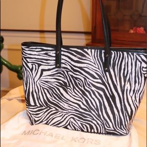 Michael Kors Large open top Zebra Tote